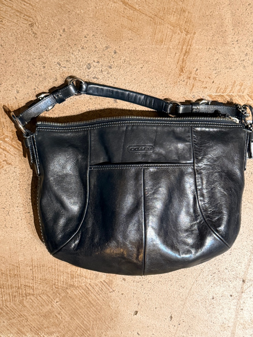 Coach Y2K SoHo Hobo Black Leather Purse - Picture 2 of 7